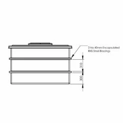 3750 Litre GRP Water Tank, Insulated -TANKS DIRECT Sales 4503 7698