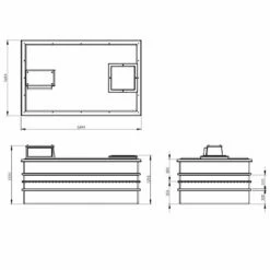 3750 Litre Type AB Air Gap GRP Water Tank - Two Piece Insulated, Cat 5 -TANKS DIRECT Sales 4507 7717