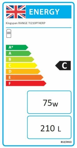 Kingspan Range Tribune HE 210 Litres Unvented Vertical Pre-Plumbed Indirect Hot Water Cylinder -TANKS DIRECT Sales 45192 20443