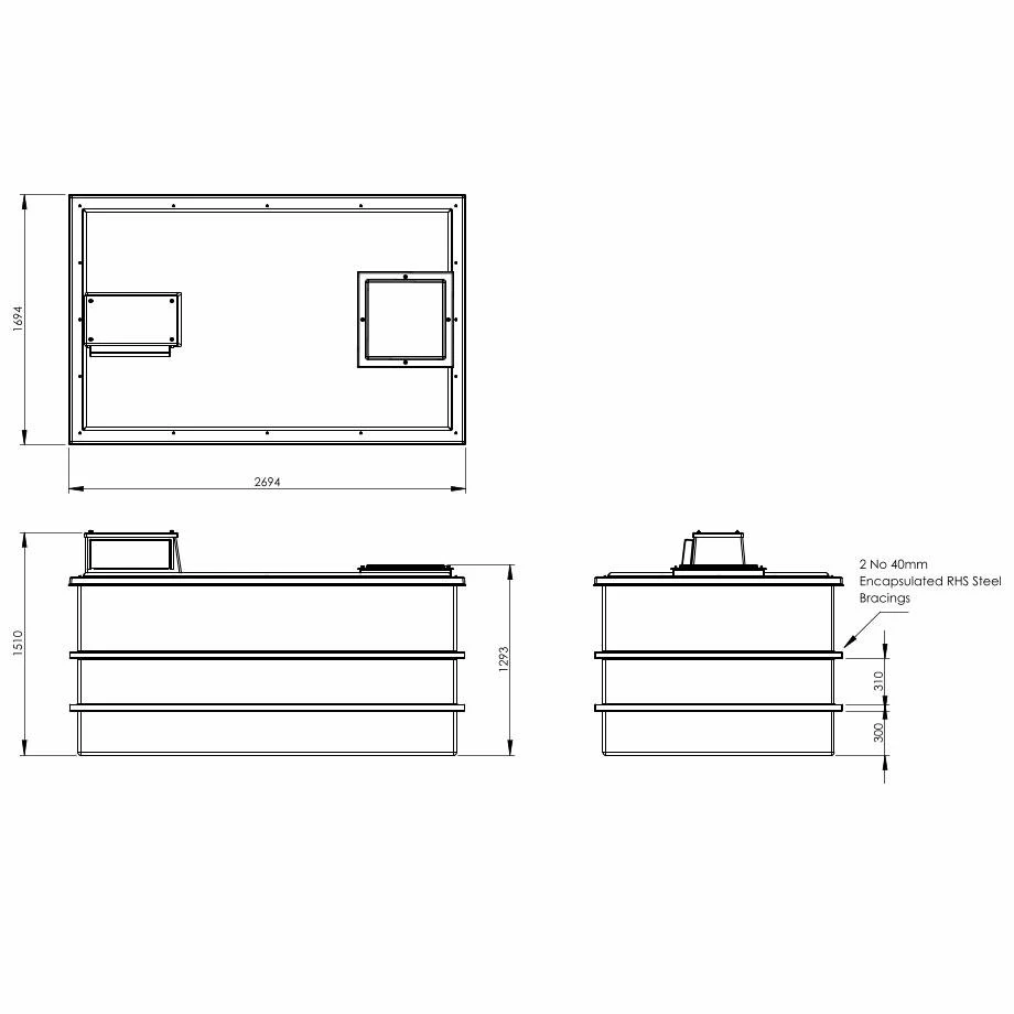 4500 Litre Type AB Air Gap GRP Water Tank, Insulated, Cat 5 8 4500 Litre Type AB Air Gap GRP Water Tank, Insulated, Cat 5 - Image 6