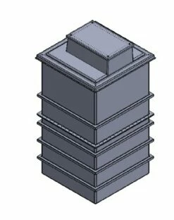 2001 Litre Type AB Air Gap GRP Water Tank, Two Piece Insulated, Cat 5