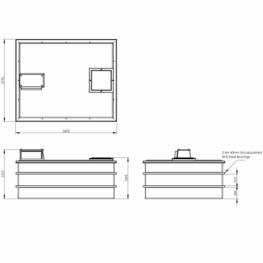 5000 Litre Type AB Air Gap GRP Water Tank, Insulated, Cat 5 8 5000 Litre Type AB Air Gap GRP Water Tank, Insulated, Cat 5 - Image 6