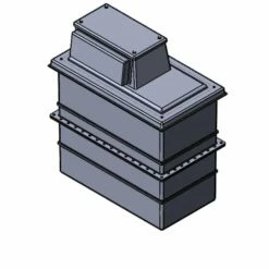 500 Litre GRP Water Tank, Type AB Air Gap - Two Piece Insulated, Cat 5