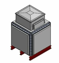 1520 Litre GRP Sectional Water Tank, Internally Flanged Base AB Airgap