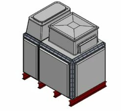 2182 Litre GRP Sectional Water Tank, Totally Internally Flanged, Divided, AB Airgap