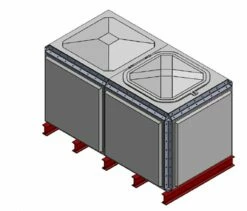 2843 Litre GRP Sectional Water Tank, Totally Internally Flanged (TIF)