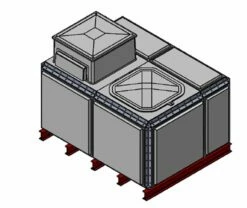 4079 Litre GRP Sectional Water Tank, 2x1.5x1 Totally Internally Flanged, AB Airgap (TIF)