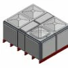 6552 Litre GRP Sectional Water Tank, Totally Internally Flanged (TIF) -TANKS DIRECT Sales 46077 22277