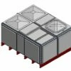 6552 Litre GRP Sectional Water Tank, Totally Internally Flanged (TIF) Divided -TANKS DIRECT Sales 46081 22285