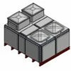 6552 Litre GRP Sectional Water Tank, Totally Internally Flanged, Divided, AB Airgap -TANKS DIRECT Sales 46082 22287