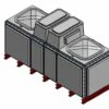4165 Litre GRP 3x1x1 Sectional Water Tank, Totally Internally Flanged, Divided, AB Airgap -TANKS DIRECT Sales 46087 22296