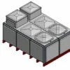 7788 Litre GRP Sectional Water Tank, Totally Internally Flanged, Divided, AB Airgap -TANKS DIRECT Sales 46091 22304