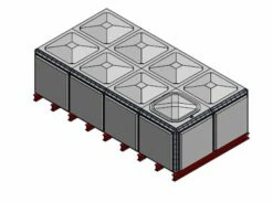 10260 Litre GRP Sectional Water Tank, Totally Internally Flanged (TIF)