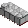10260 Litre GRP Sectional Water Tank, Totally Internally Flanged, AB Airgap (TIF) -TANKS DIRECT Sales 46093 22308