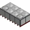10260 Litre GRP Sectional Water Tank, Totally Internally Flanged (TIF) Divided -TANKS DIRECT Sales 46094 22310