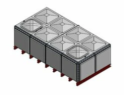 10260 Litre GRP Sectional Water Tank, Totally Internally Flanged (TIF) Divided