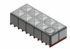 12733 Litre GRP Sectional Water Tank, Totally Internally Flanged (TIF)