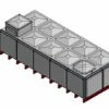 12733 Litre GRP Sectional Water Tank, Totally Internally Flanged, AB Airgap (TIF)
