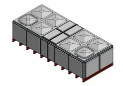 12733 Litre GRP Sectional Water Tank, Totally Internally Flanged (TIF) Divided