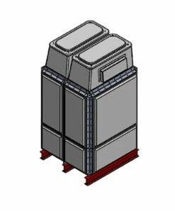2182 Litre GRP Sectional 1x1x1.5 Water Tank, Totally Internally Flanged, Divided, AB Airgap