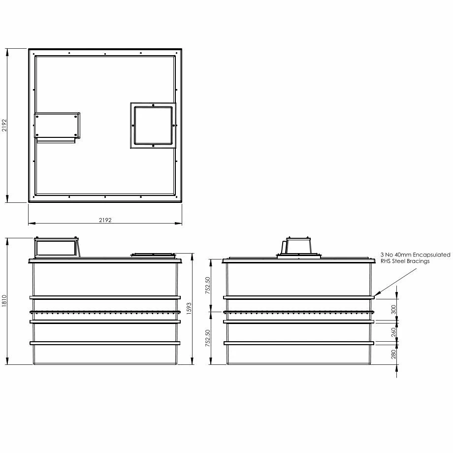 6001 Litre Type AB Air Gap GRP Water Tank - Two Piece Insulated, Cat 5 8 6001 Litre Type AB Air Gap GRP Water Tank - Two Piece Insulated, Cat 5 - Image 6