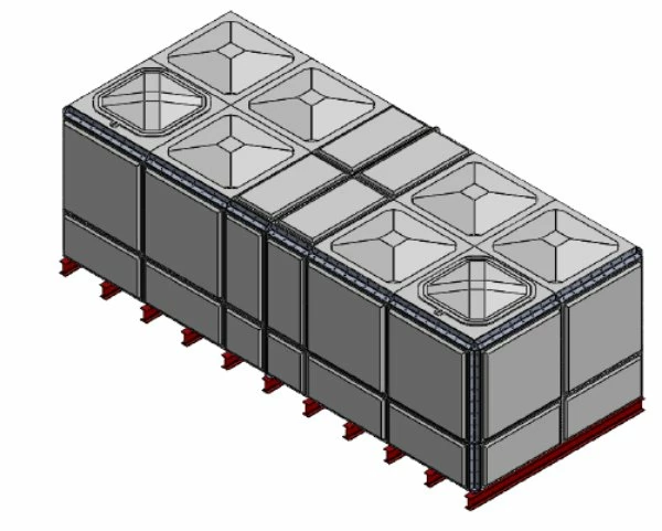 18269 Litre GRP Sectional Water Tank, Totally Internally Flanged (TIF) Divided 3 18269 Litre GRP Sectional Water Tank, Totally Internally Flanged (TIF) Divided