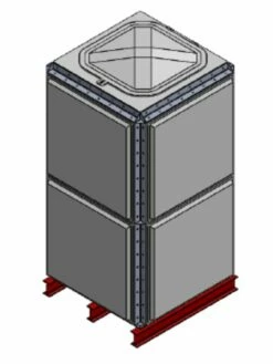 2843 Litre GRP Sectional Water Tank, 1x1x2 Totally Internally Flanged (TIF)