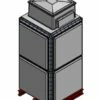 2843 Litre GRP Sectional Water Tank, 1x1x2 Totally Internally Flanged, AB Airgap (TIF)