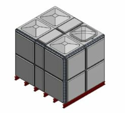 12249 Litre GRP Sectional Water Tank, Totally Internally Flanged (TIF)