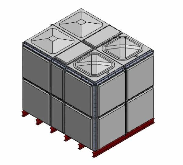 12249 Litre GRP Sectional Water Tank, Totally Internally Flanged (TIF) Divided 3 12249 Litre GRP Sectional Water Tank, Totally Internally Flanged (TIF) Divided