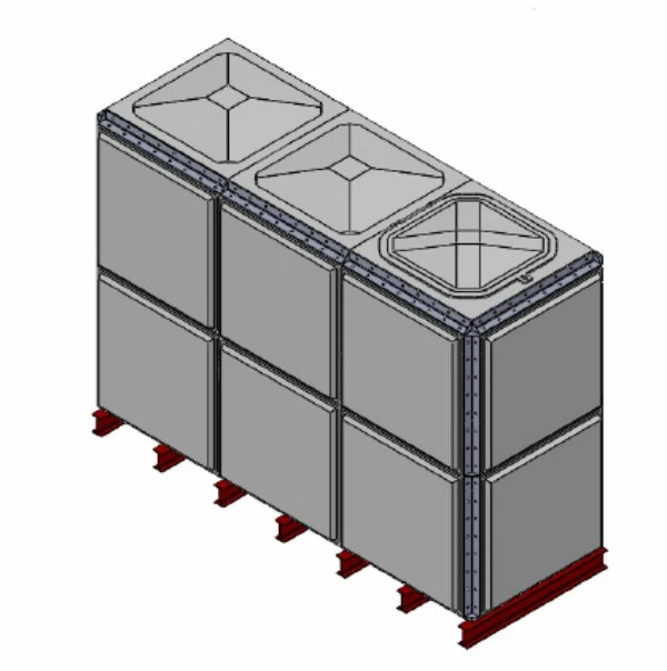 7788 Litre GRP Sectional Water Tank, 3x1x2 Totally Internally Flanged (TIF) 3 7788 Litre GRP Sectional Water Tank, 3x1x2 Totally Internally Flanged (TIF)