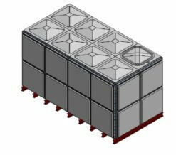19183 Litre GRP Sectional Water Tank, Totally Internally Flanged (TIF)