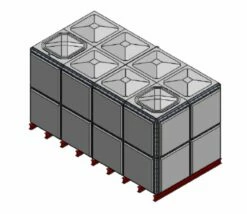 19183 Litre GRP Sectional Water Tank, Totally Internally Flanged (TIF) Divided