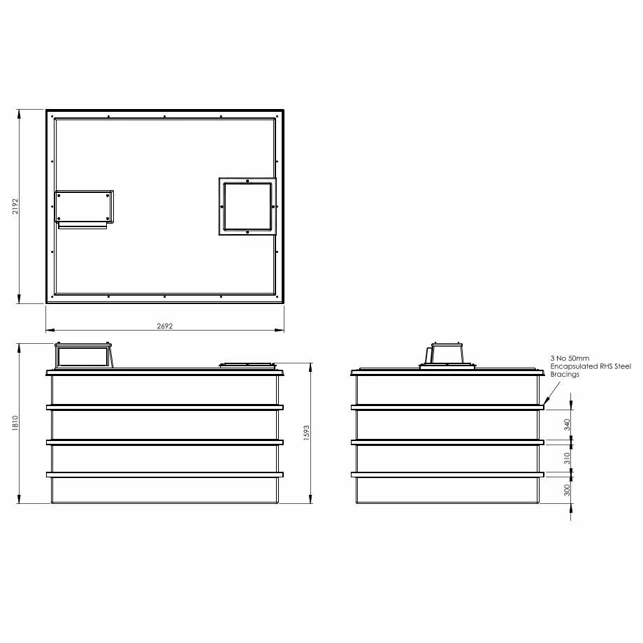 7500 Litre Type AB Air Gap GRP Water Tank, Insulated, Cat 5 8 7500 Litre Type AB Air Gap GRP Water Tank, Insulated, Cat 5 - Image 6