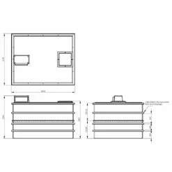 7500 Litre Type AB Air Gap GRP Water Tank - Two Piece Insulated, Cat 5 -TANKS DIRECT Sales 4658 8345