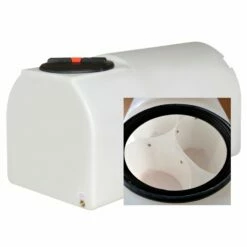 900 Litre Plastic Water Tank, Flat, D-Shaped, Baffled
