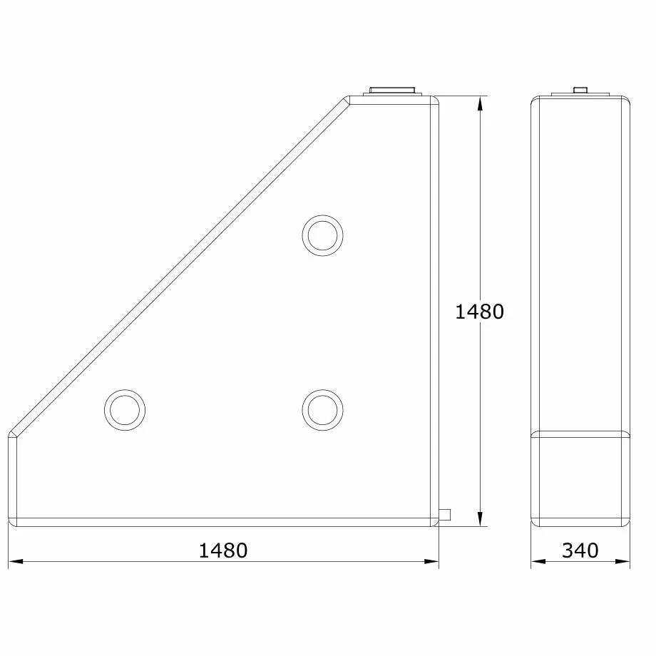 475 Litre Triangle Understairs Water Tank 4 475 Litre Triangle Understairs Water Tank - Image 2